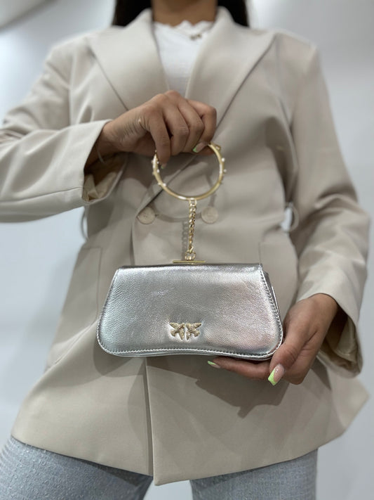 Pinko bag marpesia clutch nappa laminata