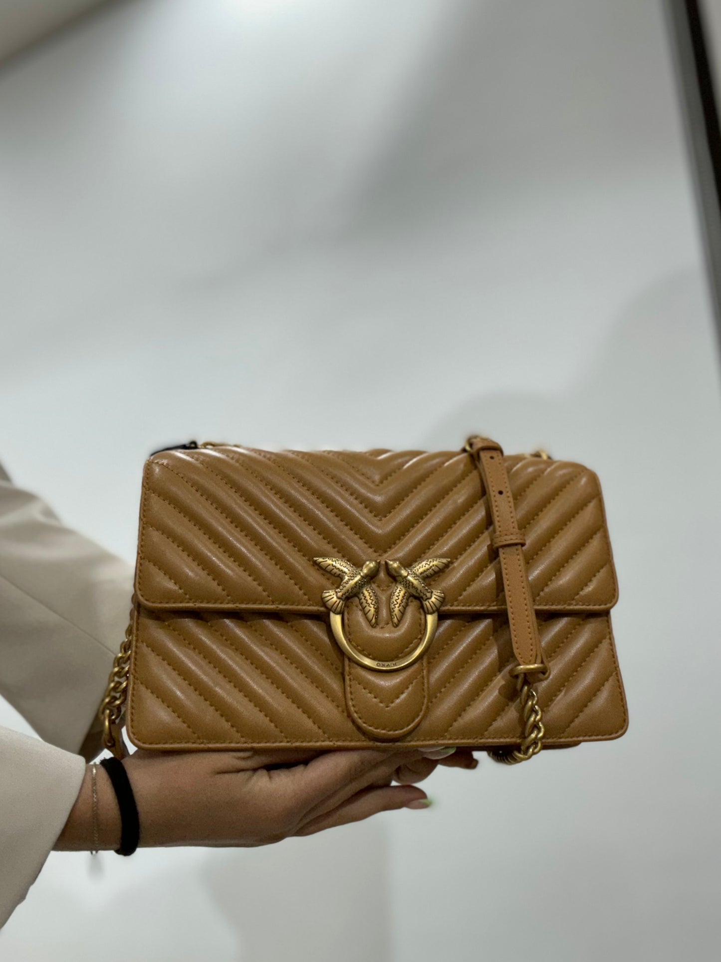 Pinko bag love one classic sheep nappa