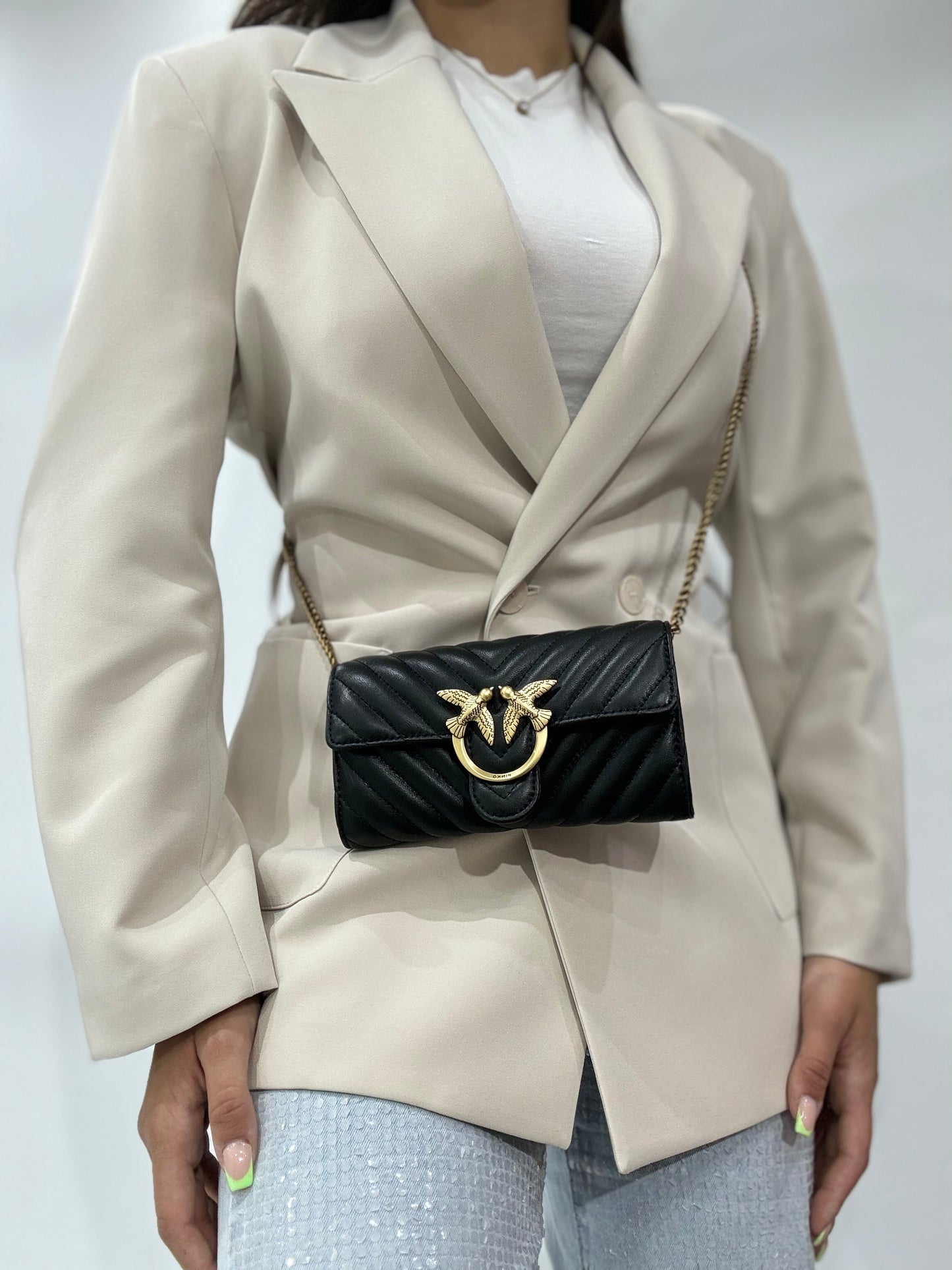 Pinko bag love wallet chevron
