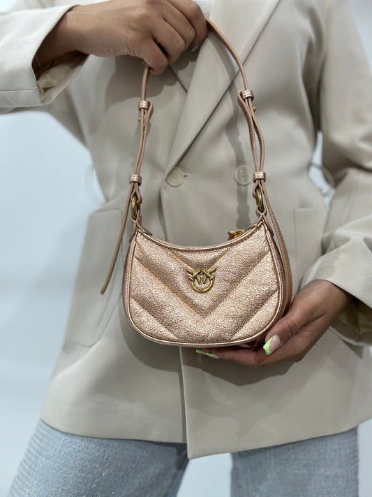 Pinko Bag half moon baby wrinkled metal